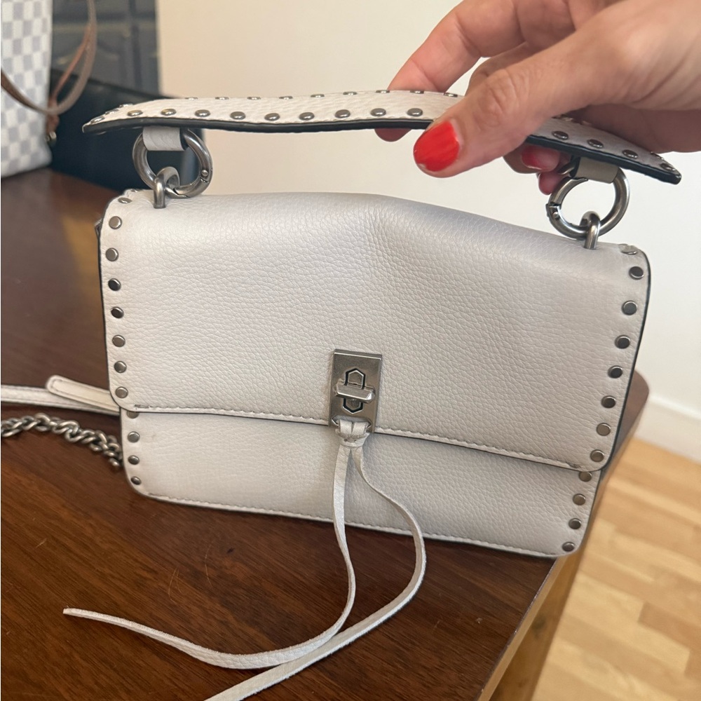 Rebecca Minkoff White Studded Crossbody Bag - Picture 4 of 12